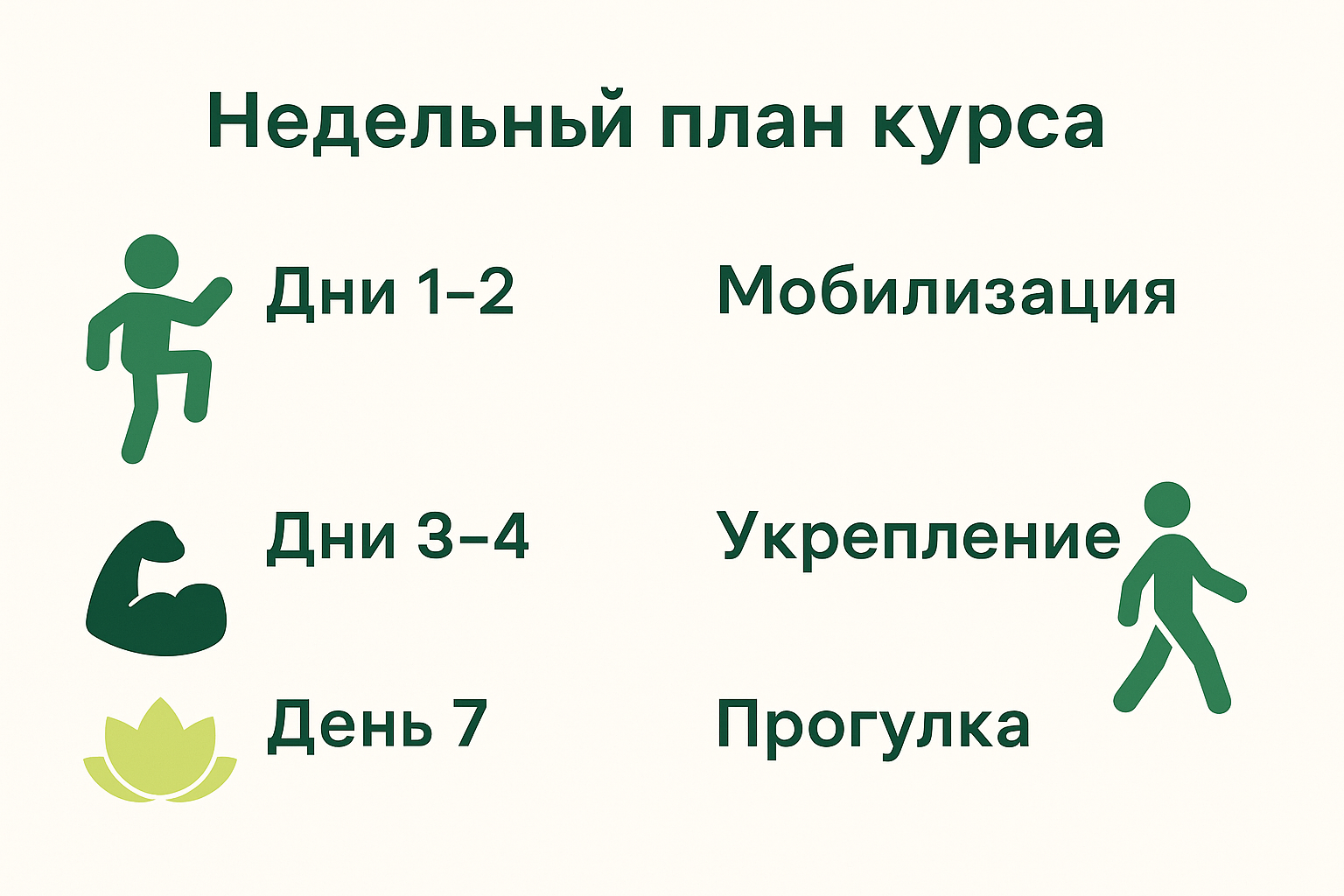 Недельный план курса